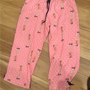 Barbie Polka Dot Pink Pajama Bottoms Medium 2005 Y2K Vintage
